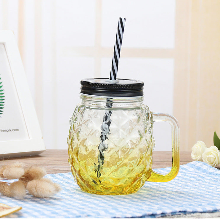 Water cup pineapple cup glass mason jar glass bottle