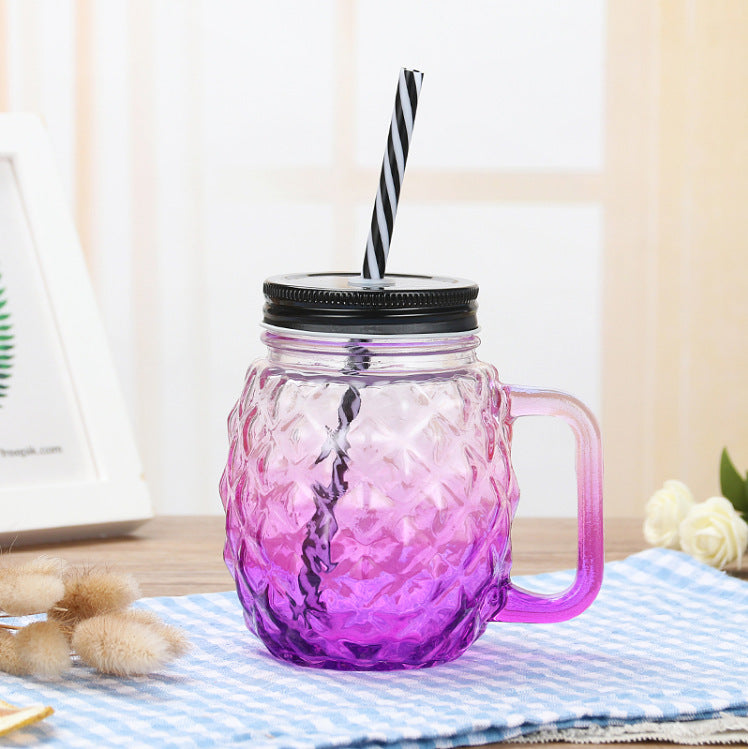 Water cup pineapple cup glass mason jar glass bottle