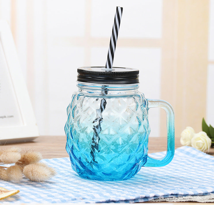 Water cup pineapple cup glass mason jar glass bottle