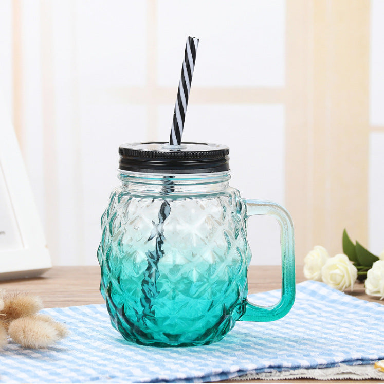 Water cup pineapple cup glass mason jar glass bottle